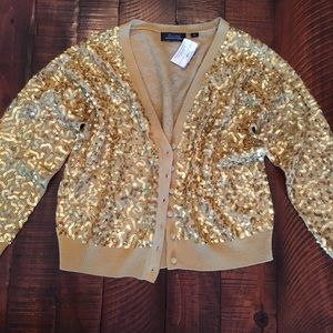 Donna Salyers Fabulous Furs Sequin Cardigan